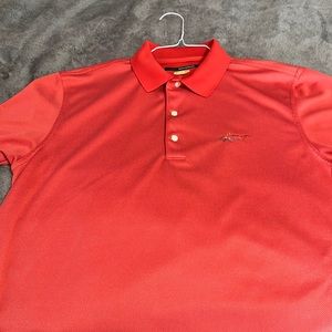Greg Norman Red/Orange Golf Polo Shirt Medium